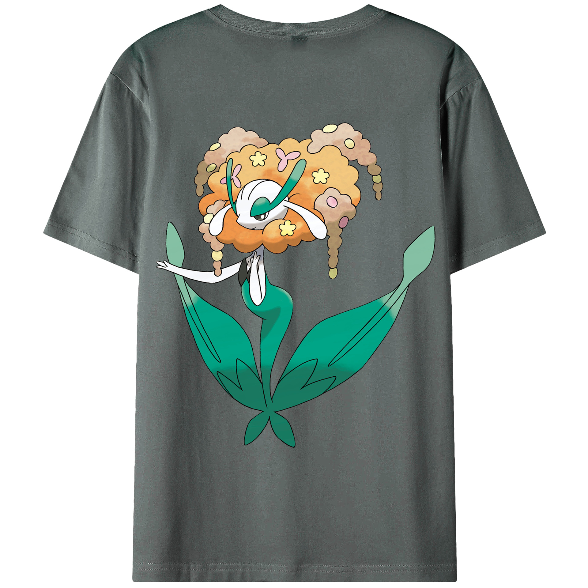 （画像用） ポケットモンスター Pokémon 綿100％ メンズ半袖Tシャツ（バックプリント） 通気性